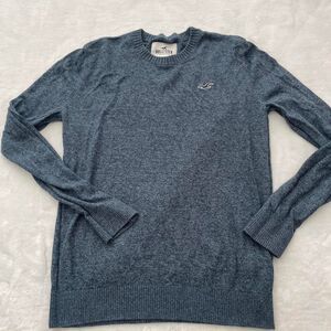 Hollister Y2K Long Sleeve Sweater Women's Small Blue Minimalist 2000s Fall